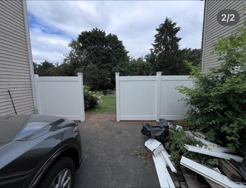 After fence installation